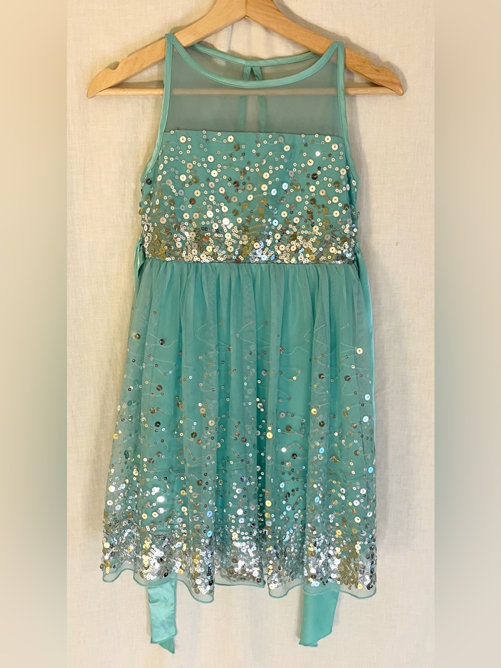 Ruby Rox Aqua Sequin Tulle Party Dress